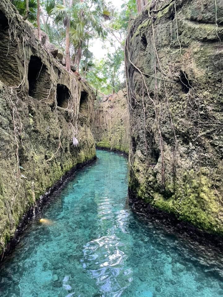 Beautiful turquoise waters inside Xcaret theme park