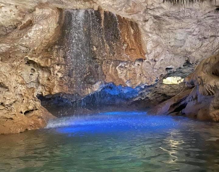 Xplor adventure park cave and waterfall of Playa Del Carmen in Cancun