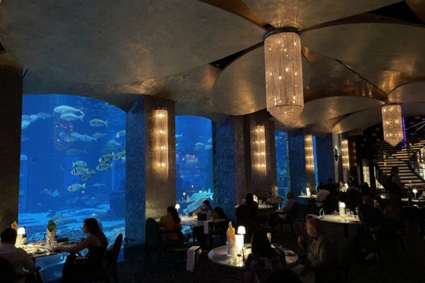 The Ossiano restaurant with an amazing aquarium