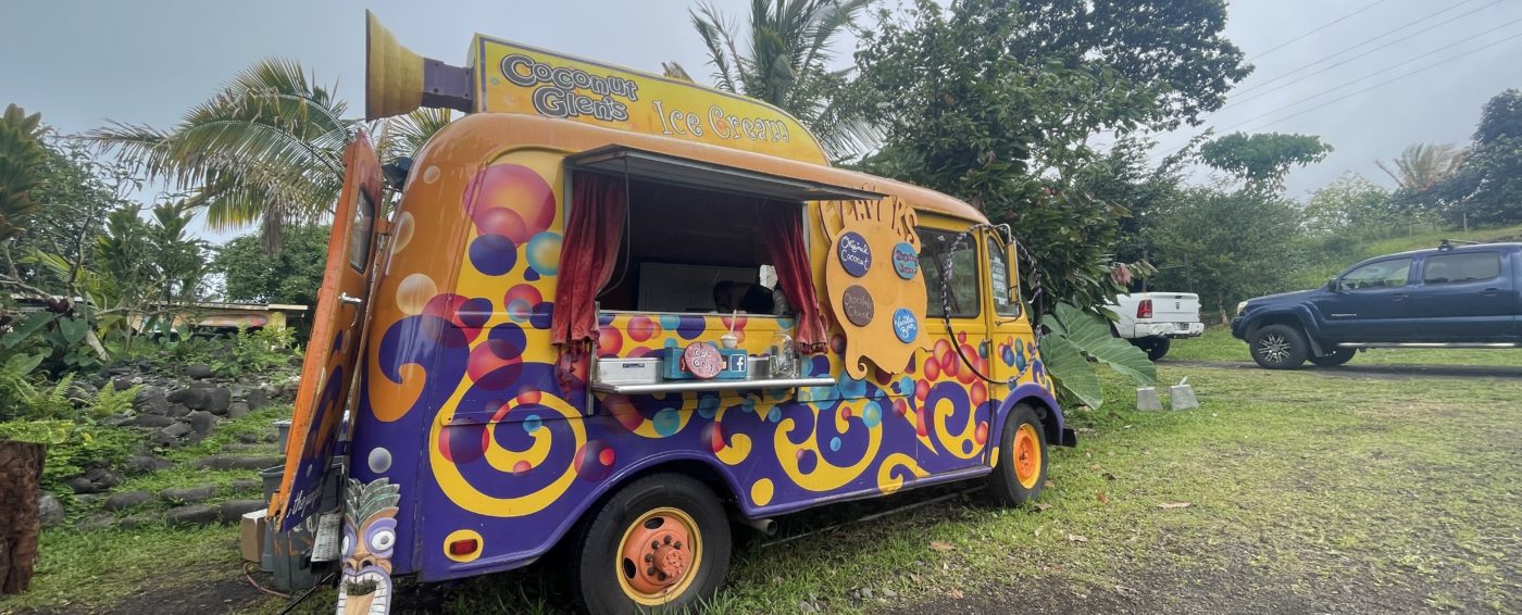 Colorful food truck located in Hawaii