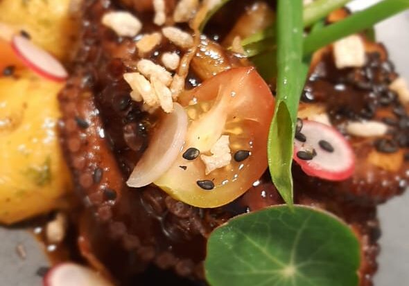 Gourmet Peruvian dish at the Gran Inka Gastrobar