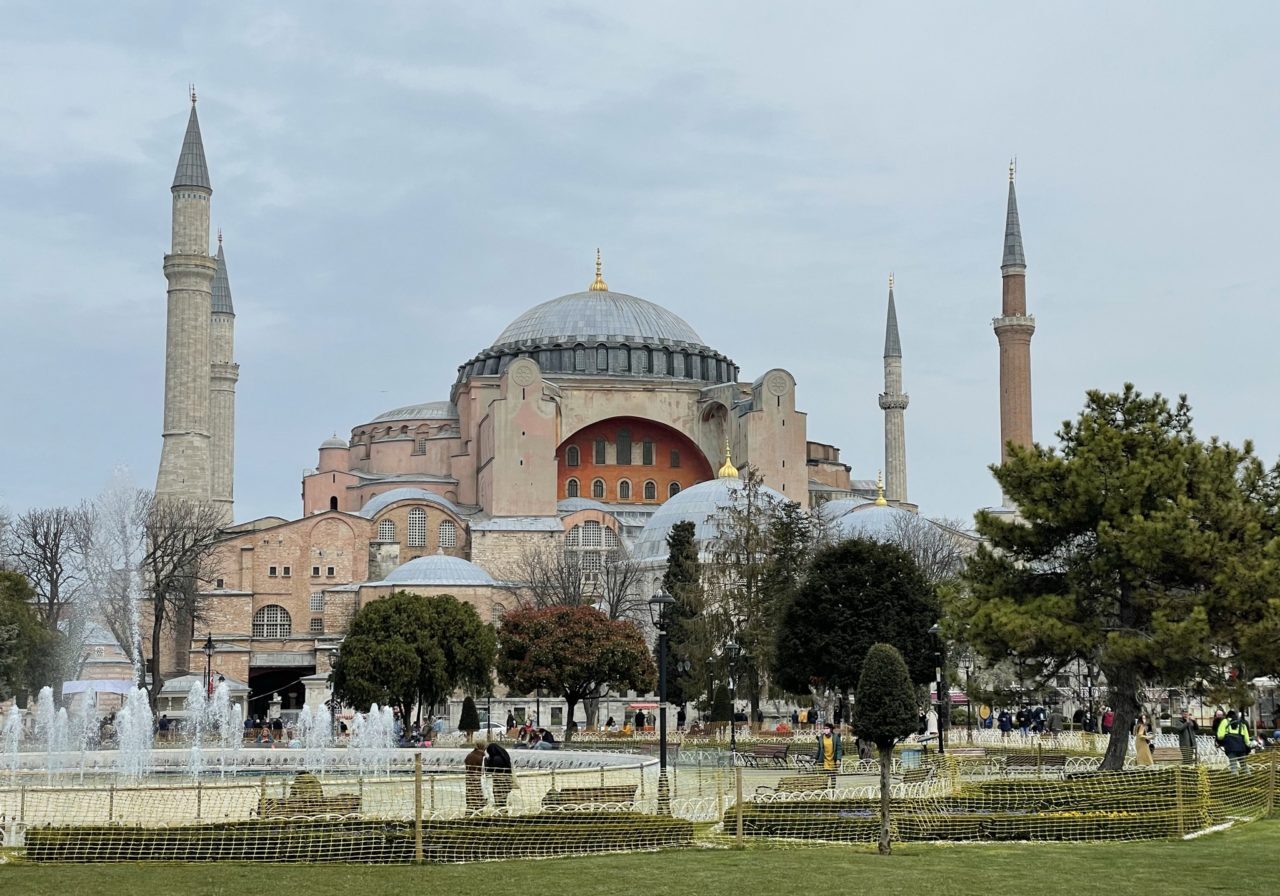 View of the beautiful Hagia Sophia in Istanbul Turkey