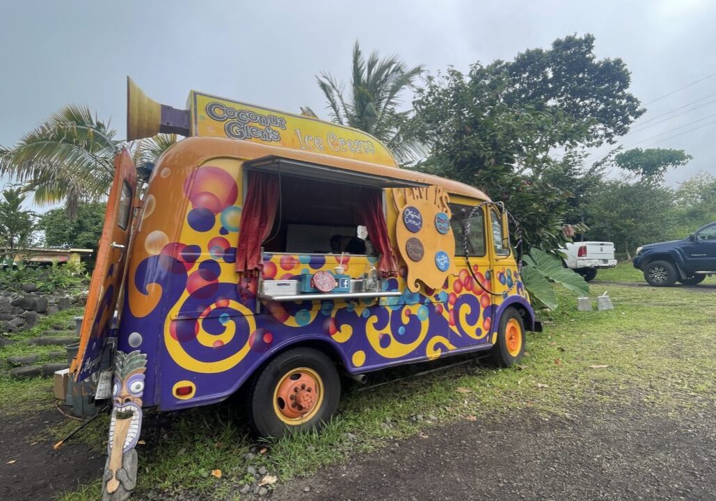 Colorful food truck located in Hawaii