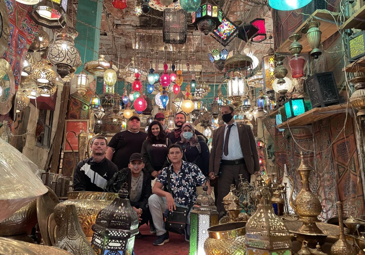 Khan El-Khalili 21 Our group in front of the famous shopping district Khan El-Khalili in Cairo, Egypt