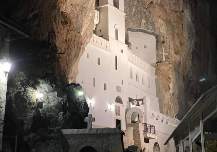Ostrog Monastery emerging from a cliff