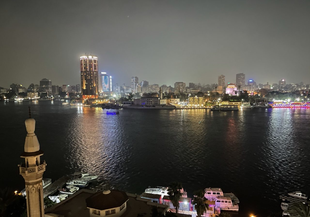 Beautiful view from the dinner cruise of the Nile River