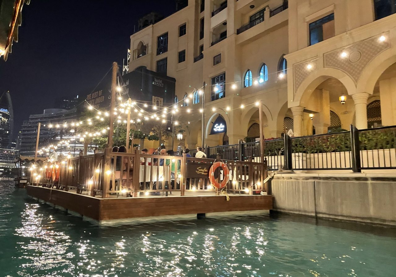 View of the floating dock of the restaurant Serafina